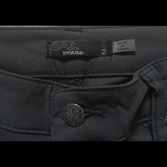 Prana Brenna coal gray skinny moto pant stretch - Picture 6 of 7